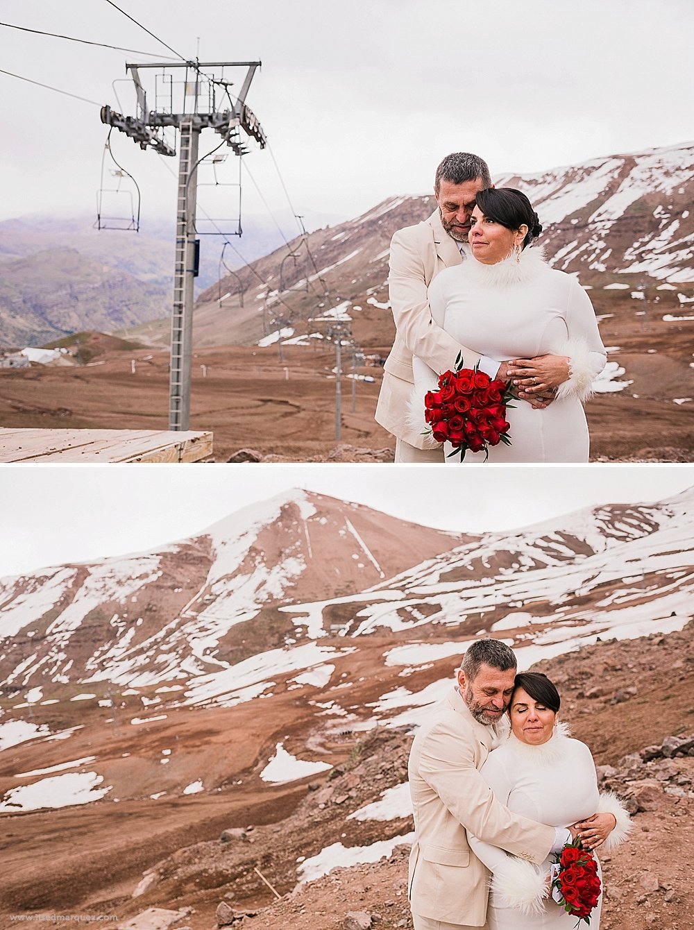 elopement wedding valle nevado, chile